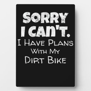 Placa Expositora Tengo Planes Con Mi Regalo De Bicicleta Sucia