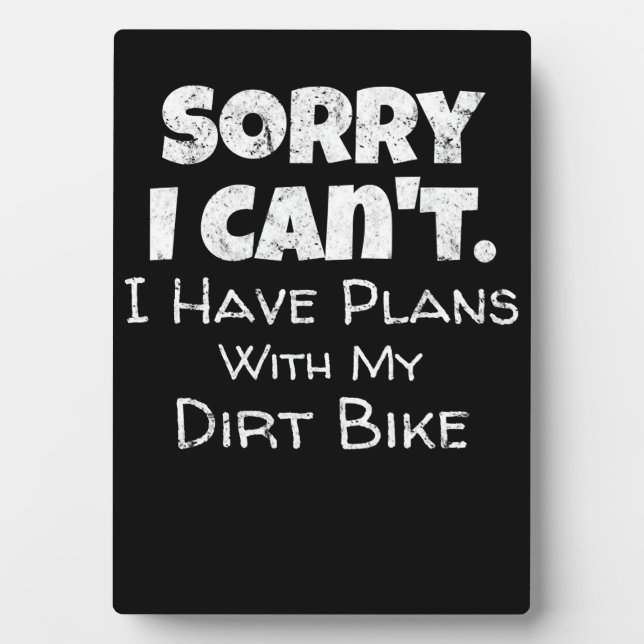 Placa Expositora Tengo Planes Con Mi Regalo De Bicicleta Sucia (Frente)