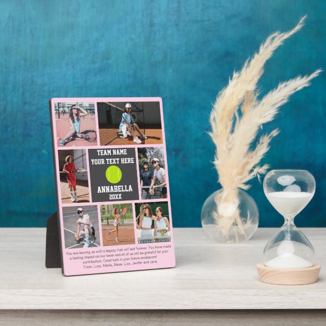 Placa Expositora Tennis 7 photo collage player name (Lado)