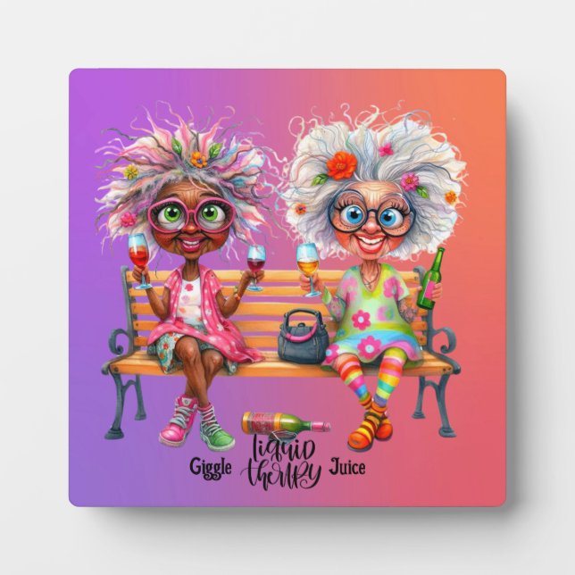 Placa Expositora Terapia Quirky Wine Ladies (Frente)