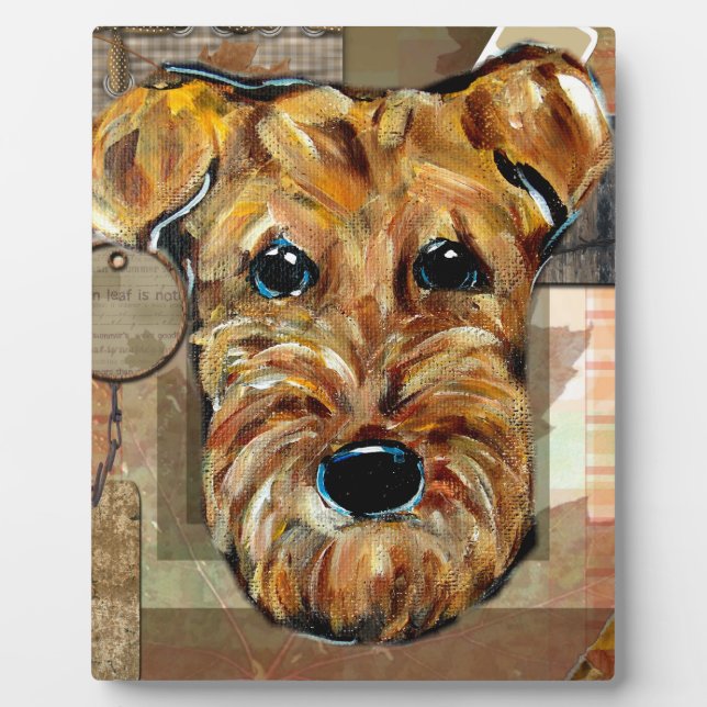 PLACA EXPOSITORA TERRIER AIREDALE (Frente)