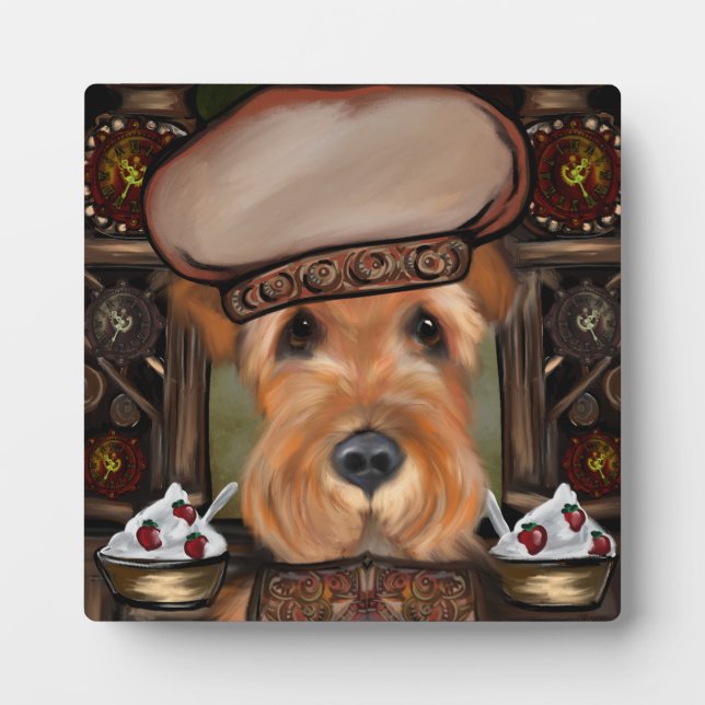 PLACA EXPOSITORA TERRIER DE AIREDALE (Frente)