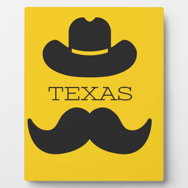 Placa Expositora Texas en amarillo (Frente)