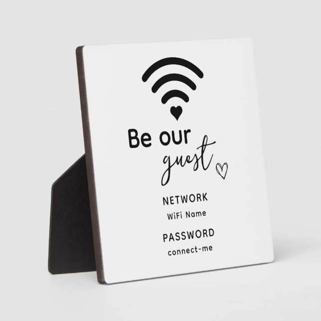 Placa Expositora Texto personalizado Contraseña Wifi Red Hogar Rega (Anverso)