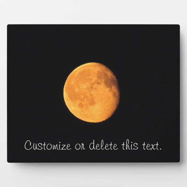 Placa Expositora The Big Yellow Moon; Customizable (Frente)
