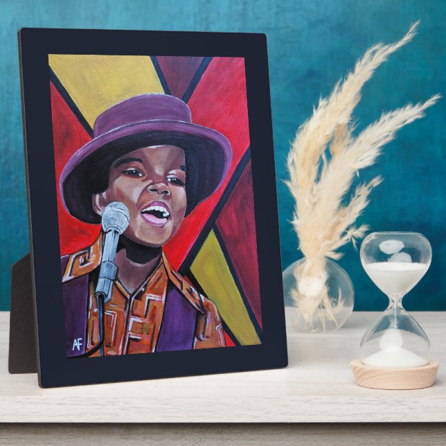 Placa Expositora The Child Prodigy Painting by Alfred Fox (Lado)