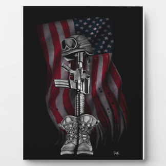Placa Expositora The Fallen Soldier - Your Custom Plaque - 8x10 Wit