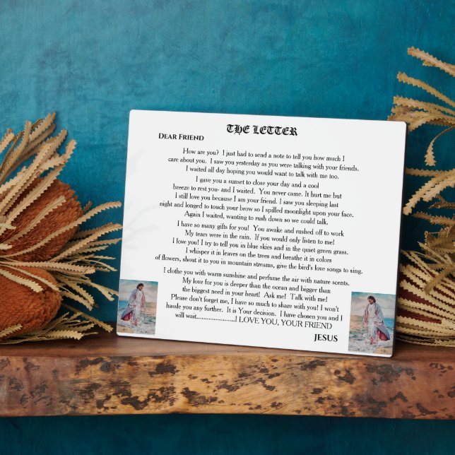 PLACA EXPOSITORA THE LETTER FROM JESUS   (Lado)