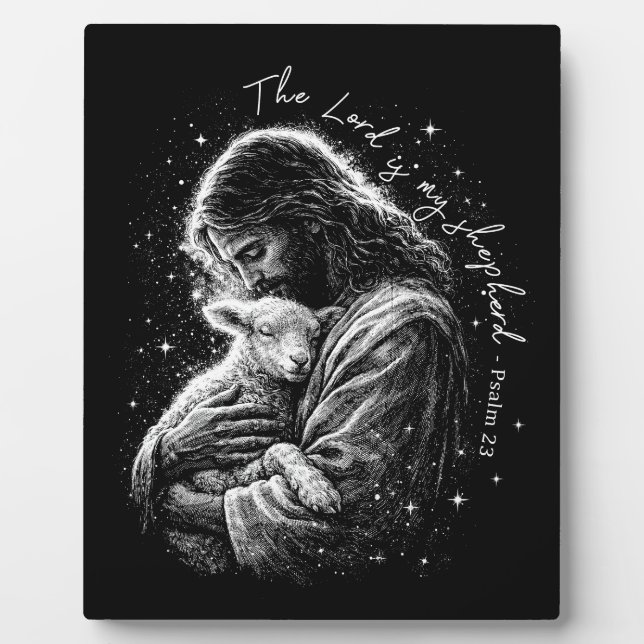 Placa Expositora The Lord is my Shepard. Psalm 23. Plaque & easel  (Frente)
