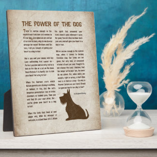 Placa Expositora The Power of the Dog Poem - Rudyard Kipling 