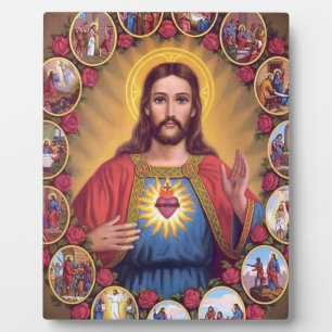 Placa Expositora The Sacred Heart Of Jesus