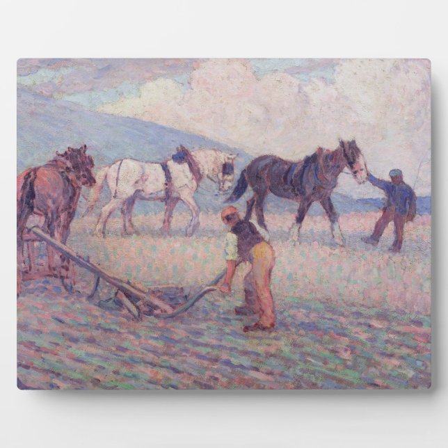 Placa Expositora The Turn-Rice Plow, c.1909 (aceite sobre lienzo) (Frente)
