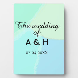 Placa Expositora The wedding of add couple name initial letter date