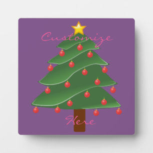 Placa Expositora Thunder_Cove de árbol de Navidad verde