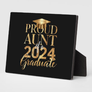Placa Expositora Tía orgullosa de una graduación de la promoción de