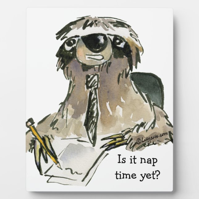 Placa Expositora Tiempo de Nap de Sloth personalizado (Frente)