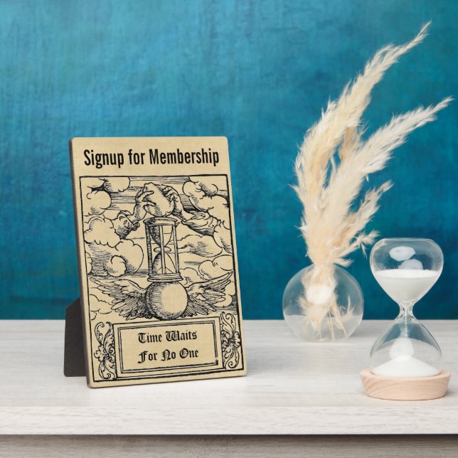 Placa Expositora Tiempo Esperado Para Ninguna Unidad De Afiliación (Lado)