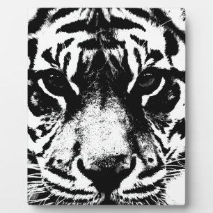 Placa Expositora Tigre blanco y negro