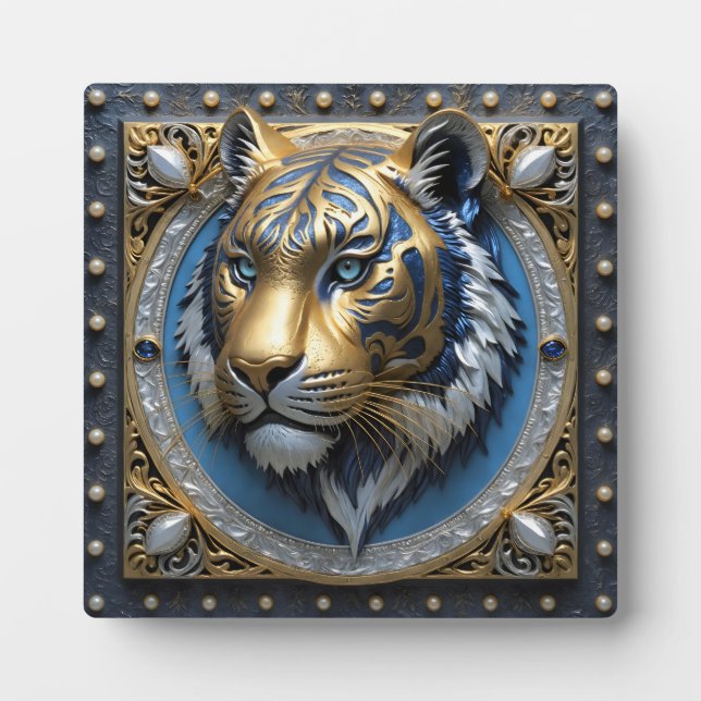 Placa Expositora Tigre de ojos azules (Frente)