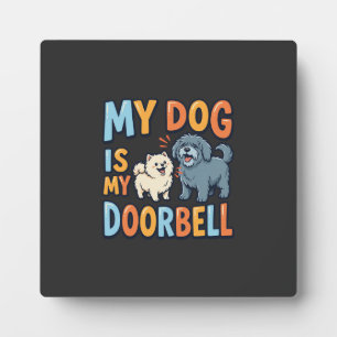 Placa Expositora Timbre de Puerta Divertido para Amantes de Mascota