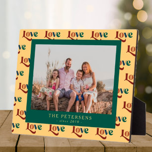 Placa Expositora Tipografía de amor personalizado foto familiar y n