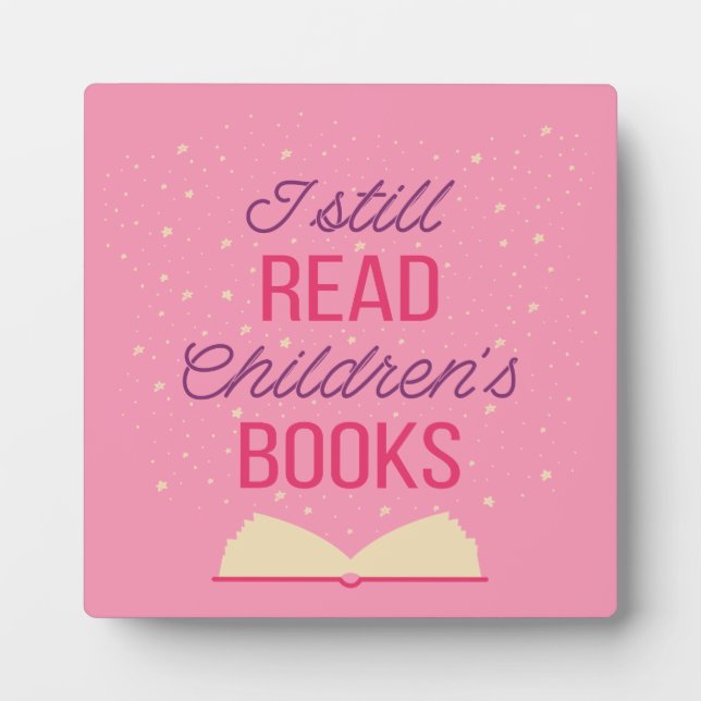 Placa Expositora Todavía leo libros para niños III (Frente)