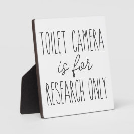Placa Expositora Toilet Camera Farmhouse Funny Bathroom Sign