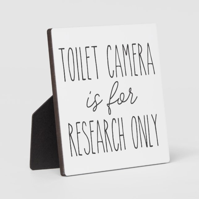 Placa Expositora Toilet Camera Farmhouse Funny Bathroom Sign (Anverso)