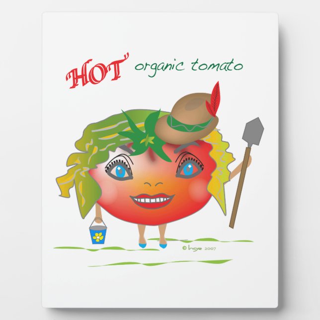 Placa Expositora Tomate orgánico caliente (Frente)