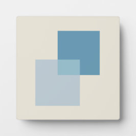 Placa Expositora Tonos abstractos modernos de diseño azul y Minimal