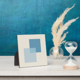 Placa Expositora Tonos abstractos modernos de diseño azul y Minimal