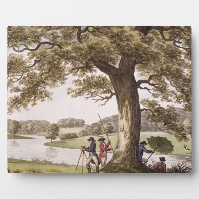 Placa Expositora Topografía de Humphrey Repton con teodolita (colou (Frente)