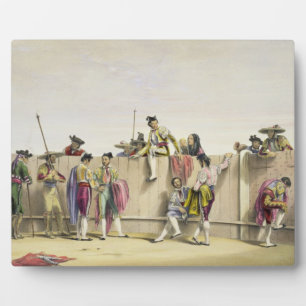 Placa Expositora Toreros Reposando entre los Bulls, 1865 (color l