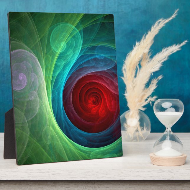 Placa Expositora Tormenta roja Floral Moderno Resumen Patrón de col (Lado)