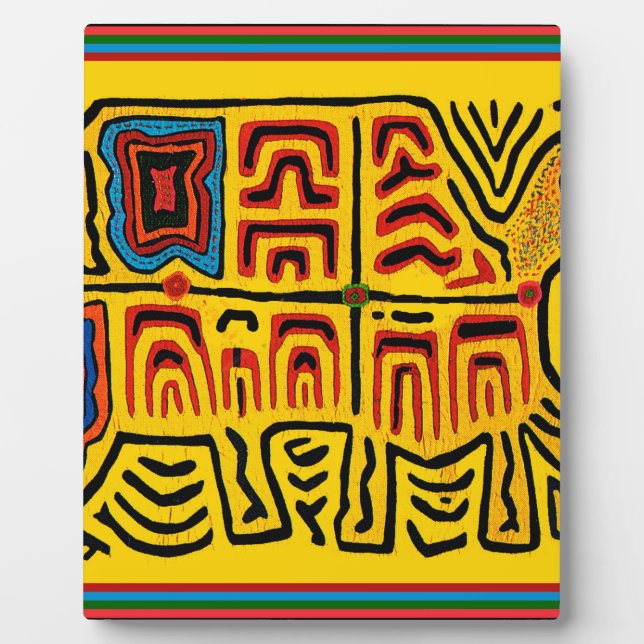 Placa Expositora Tortuga de caminata tribal kuna (Frente)