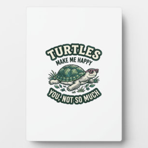 Placa Expositora Tortuga Divertida Me Hace Feliz Vintage
