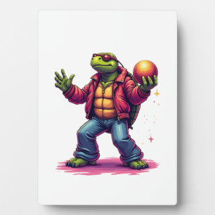 Placa Expositora Tortuga estética Disco T-Shirt