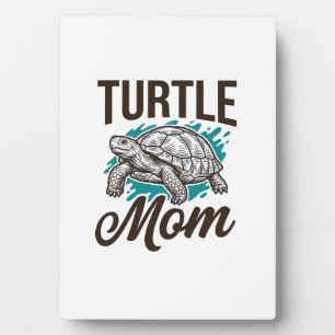 Placa Expositora Tortuga Mamá Diseño Vectorial de Grabado Vintage_1