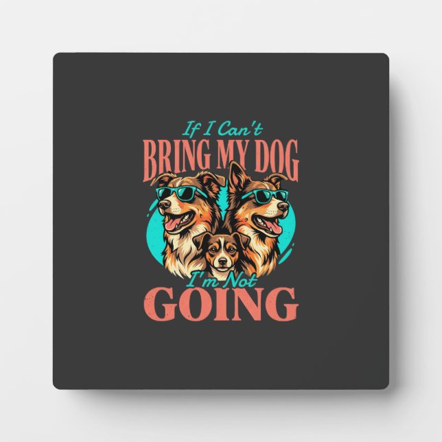 Placa Expositora Trae a mi perro amante de los perros retro (Frente)