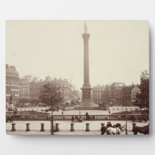 Placa Expositora Trafalgar Square, Londres (foto sepia)