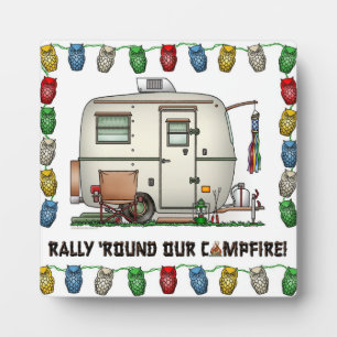Placa Expositora Trailer de viaje de caravana de huevos de cristal