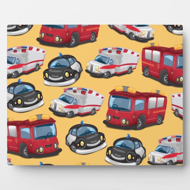 Placa Expositora Transporte de policías, ambulancias y servicios de (Frente)