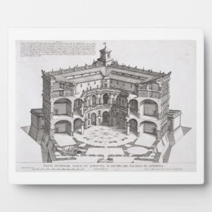 Placa Expositora Traslado de Villa Caprarola, Bagnaia (engravi