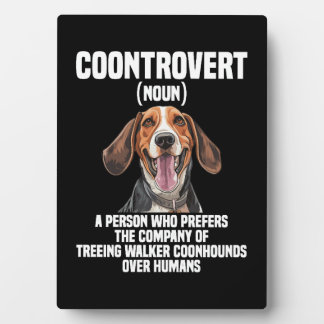 Placa Expositora Treeing Walker Coonhound Lover Dog Coontrovert