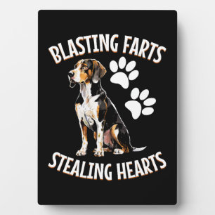 Placa Expositora Treker Coonhound Lover Dueño De Perro Blando