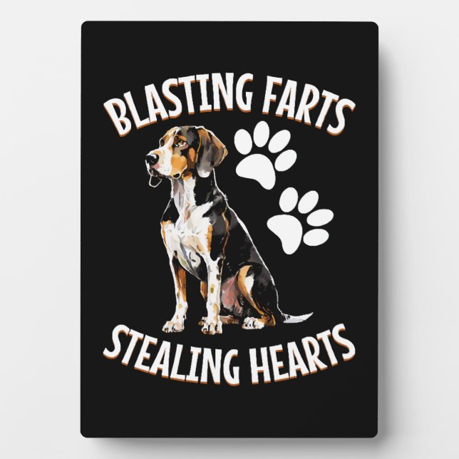 Placa Expositora Treker Coonhound Lover Dueño De Perro Blando (Frente)
