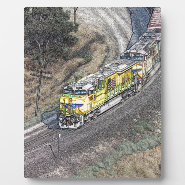 Placa Expositora Tren en el bucle Tehachapi (Frente)