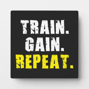Placa Expositora TREN, GANANCIA, REPETICIÓN - Motivación de entrena