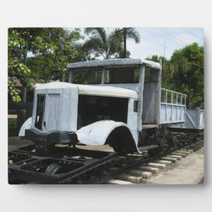 Placa Expositora Tren militar de la Segunda Guerra Mundial en el pu
