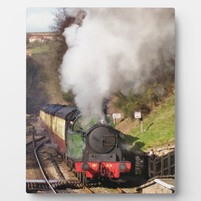 PLACA EXPOSITORA TRENES DE VAPOR (Frente)